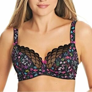 FREYA Sz 30G  Floral Lace Underwire Adjustable Straps and Back Bra NEW